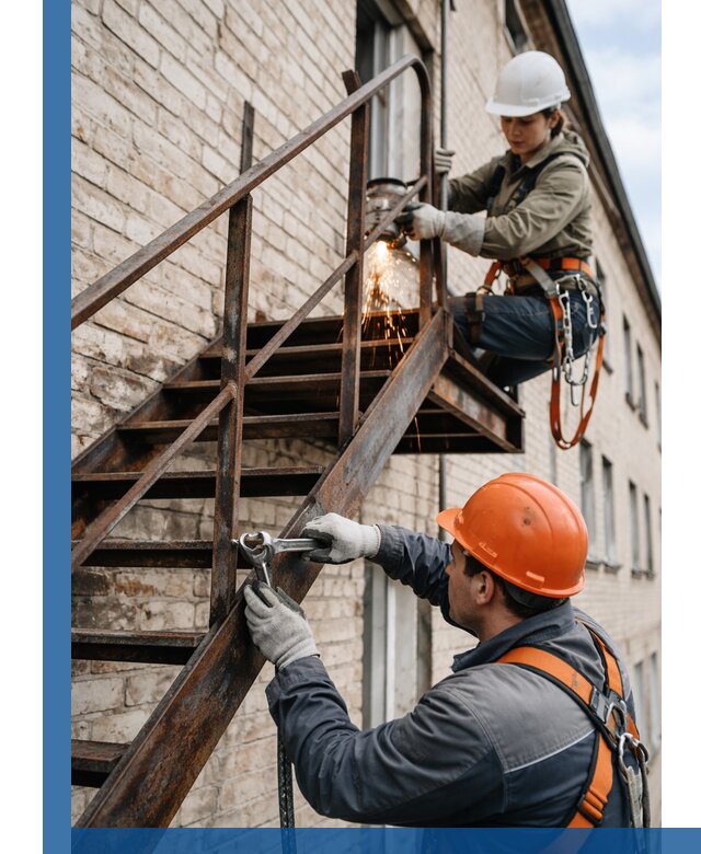 Ремонт и восстановление пожарных лестниц с выездом в Стерлитамаке