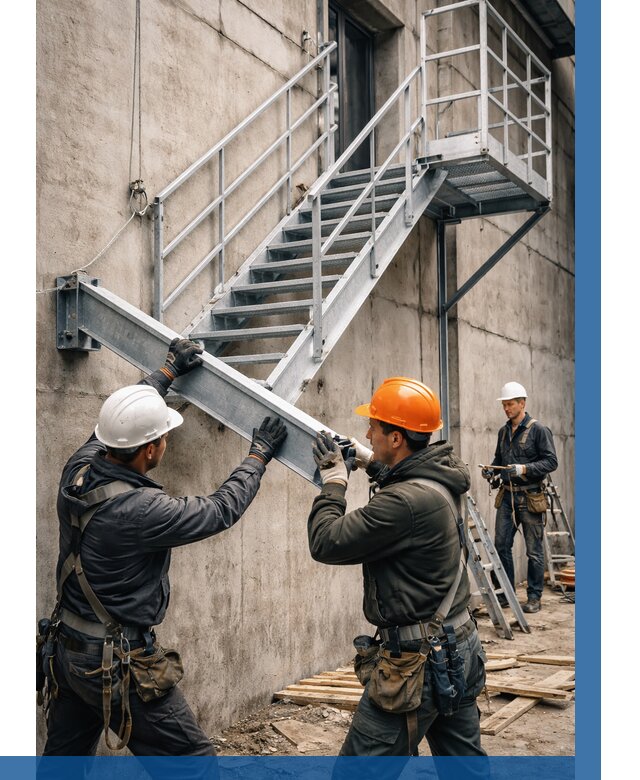 Монтаж металлических лестниц в Стерлитамаке от 15449 р. | ВЫСОТНИК-Стм