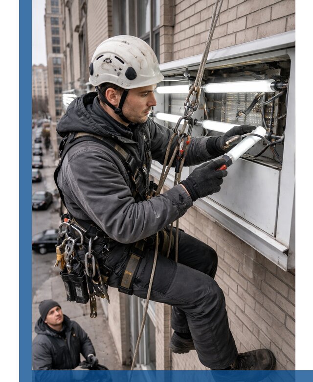 Профессиональная замена ламп в наружной вывеске в Стерлитамаке