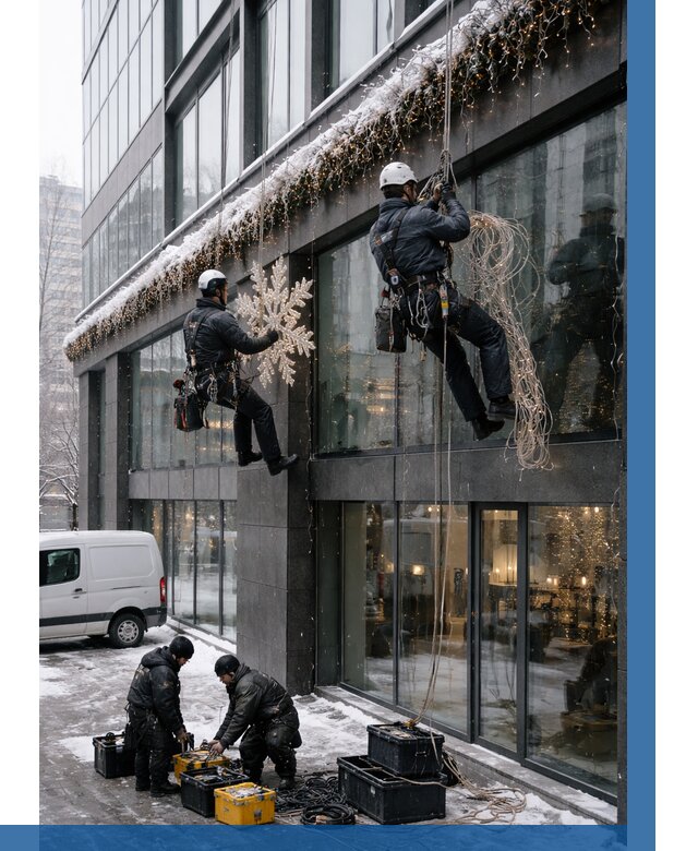 Демонтаж новогоднего оформления в Стерлитамаке от 5664 р. | ВЫСОТНИК-Стм