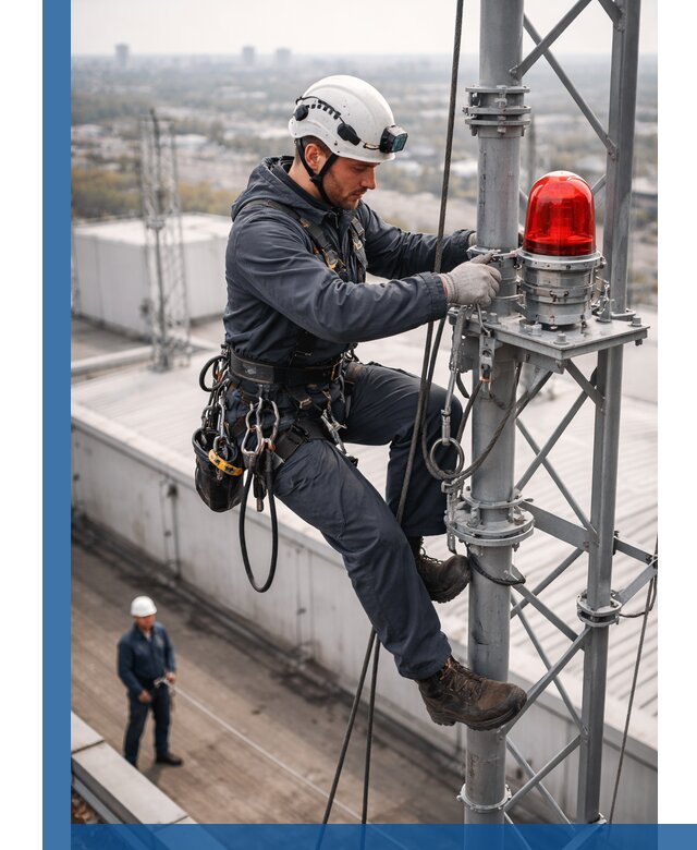 Монтаж заградительных огней и обслуживание объектов в Стерлитамаке