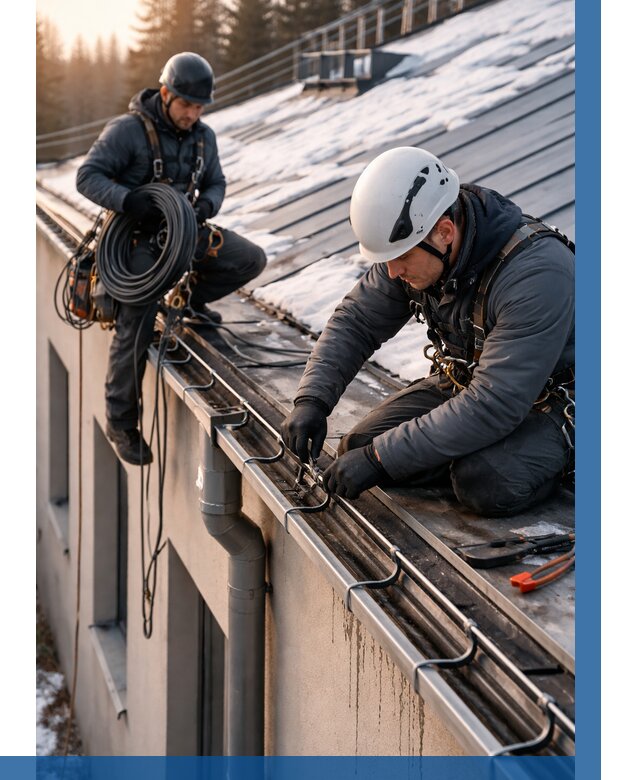 Монтаж греющего кабеля на кровле в Стерлитамаке от 463 р. | ВЫСОТНИК-Стм