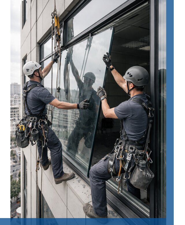 Замена стеклопакетов на высоте в Стерлитамаке от 5664 р. | ВЫСОТНИК-Стм