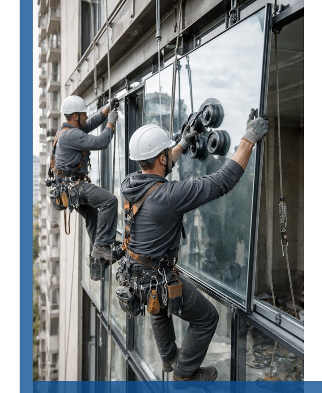 Витражное остекление фасадов и лоджий в Стерлитамаке под ключ