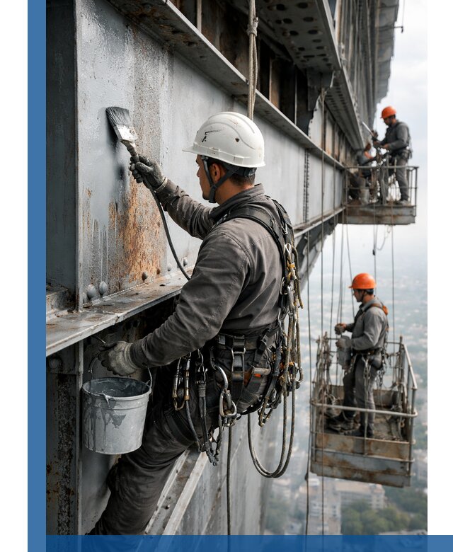 Покраска металлоконструкций на высоте в Стерлитамаке профессионально