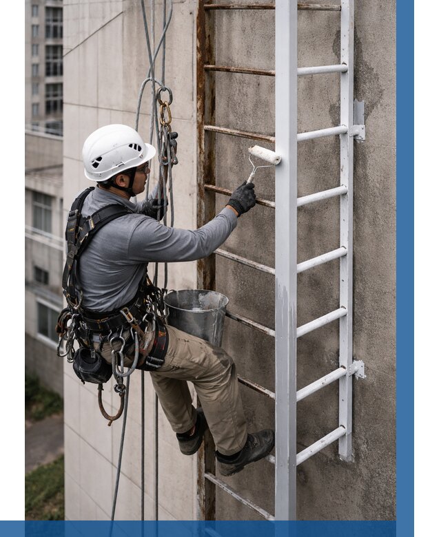 Покраска пожарных лестниц в Стерлитамаке от 4635 р. | ВЫСОТНИК-Стм
