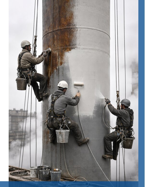 Покраска дымовых труб в Стерлитамаке от 8754 р. | ВЫСОТНИК-Стм