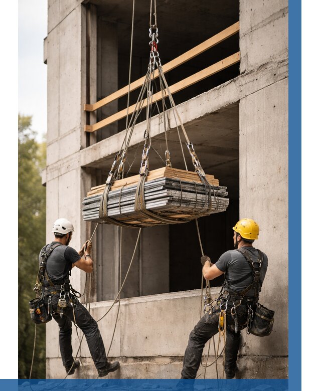 Подъем материала на этаж веревками в Стерлитамаке от 1545 р. | ВЫСОТНИК-Стм