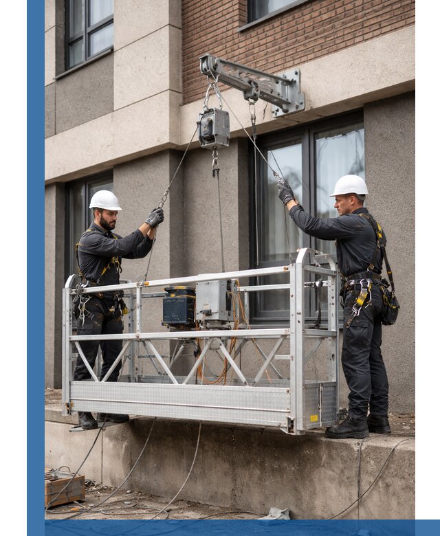 Монтаж и подъем фасадной люльки в Стерлитамаке с гарантией безопасности