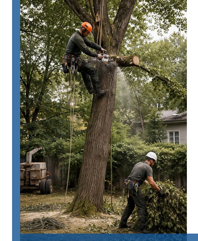 Кронирование деревьев в Стерлитамаке, безопасная высотная обрезка