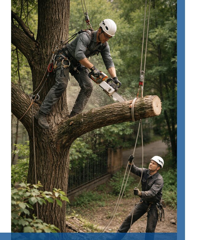 Спил деревьев альпинистами в Стерлитамаке от 8239 р. | ВЫСОТНИК-Стм