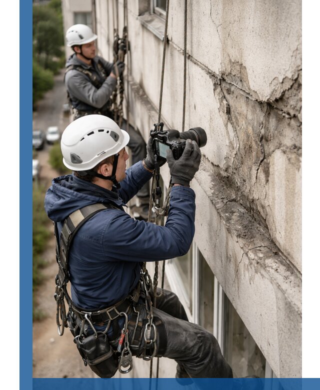 Фотофиксация дефектов фасада с высотной съемкой в Стерлитамаке