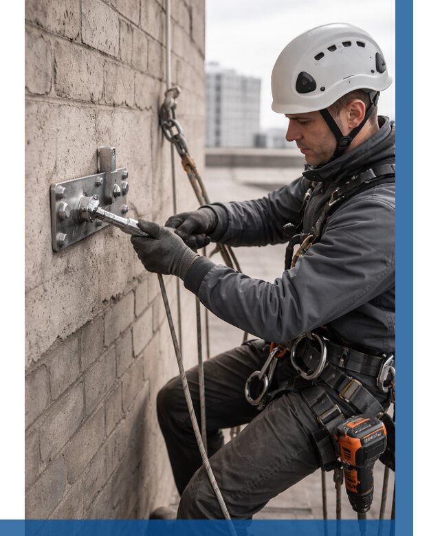 Установка анкерных точек в Стерлитамаке от 3605 р. | ВЫСОТНИК-Стм